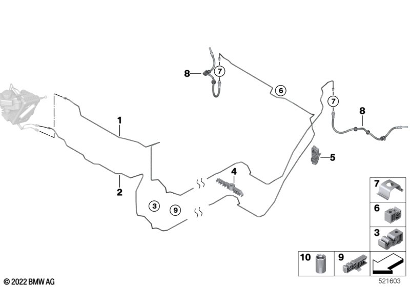 Трубопровод тормозного привода Зд