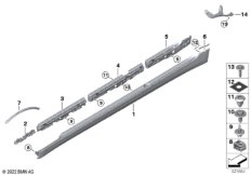 Накладка M порог / арка колеса