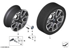 BMW л/с диск.V-образные спицы 867 - 19"