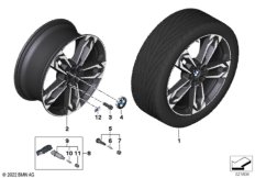 BMW л/с диск, сдвоенные спицы 871M - 19"