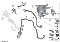 Фильтр с акт.углем/вентил.с.подачи топл.