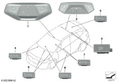 Светильники освещения салона
