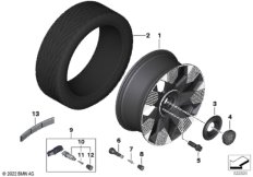 Колесо с легкоспл.диском BMW Styling 924