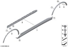 Накладка порог / арка колеса