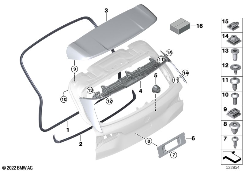 G05 Уплотнитель багажной двери
