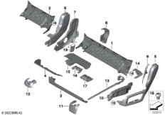 Накладки подушки заднего сиденья