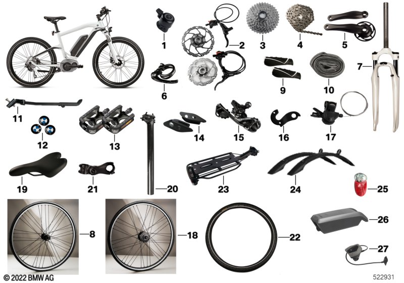Запасные части BMW - Cruise e-Bike 2014