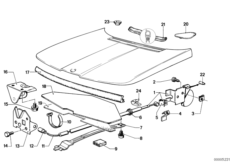 Привод капота