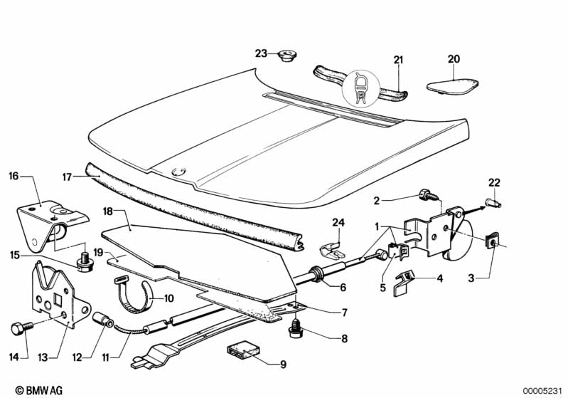 Привод капота