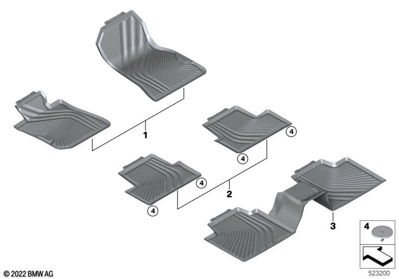 Ножной коврик, всепогодный