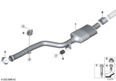 Катализатор/передний доп.глушитель