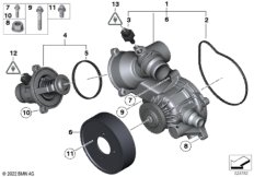 Водяная помпа сист.охлаждения/термостат