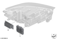 Детали электронного блока фары