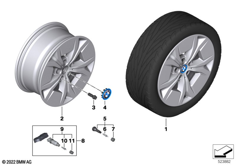 BMW л/с диск звездообр.спицы 864 - 17''