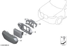 Передний радиолокац.датчик дальн.диапаз.