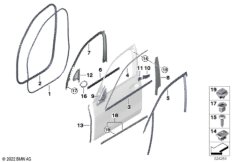 Накладки и уплотнения двери Пд
