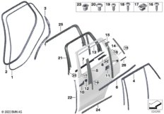Накладки и уплотнения двери Зд