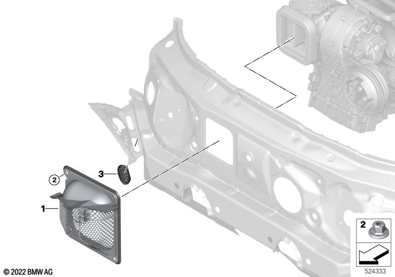 Впускной воздуховод моторного отсека