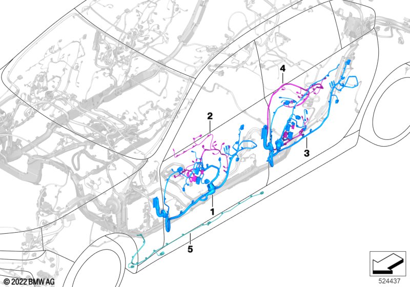 Жгут проводов двери