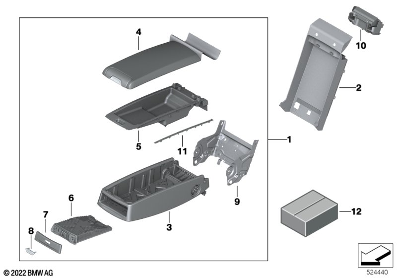 Средний подлокотник сиденья Зд