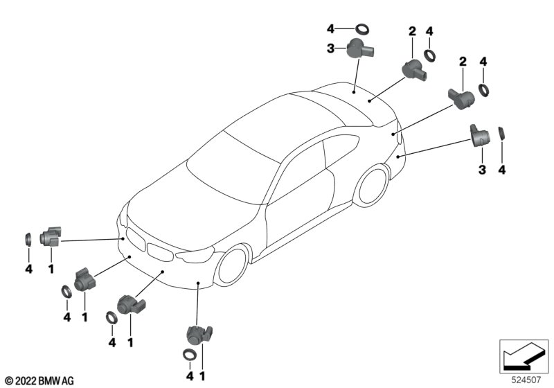 Сигнализация авар.сближен.при парк.(PDC)