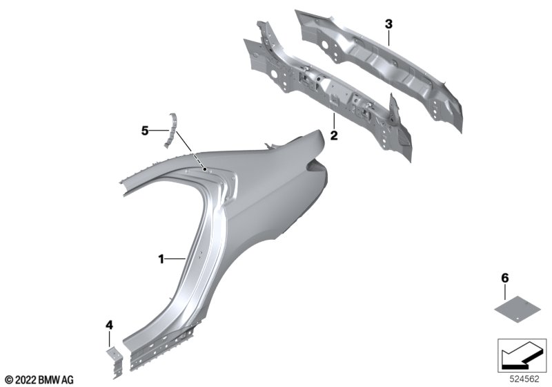Крыло/облицовка задней части
