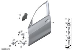 Дверь Пд, петли/ограничитель двери