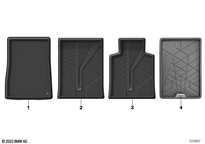 Фасонный коврик для багажника