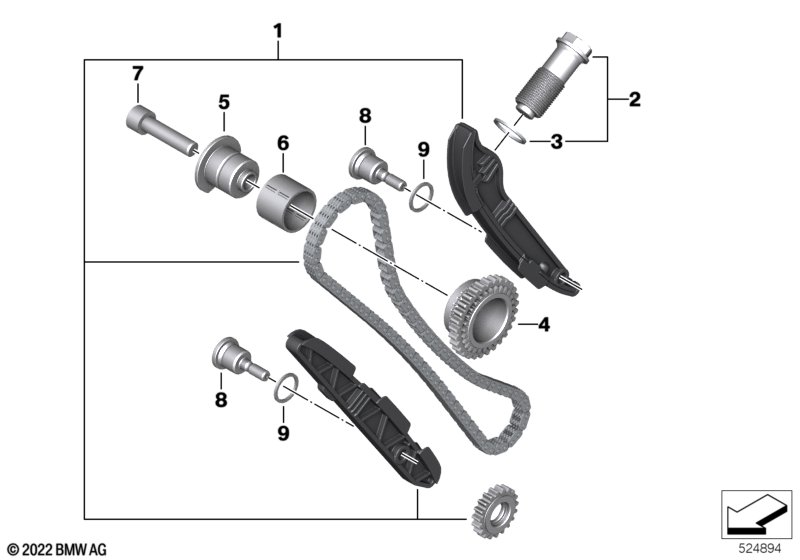 Прив.цепь/планка натяжит./планка успок.