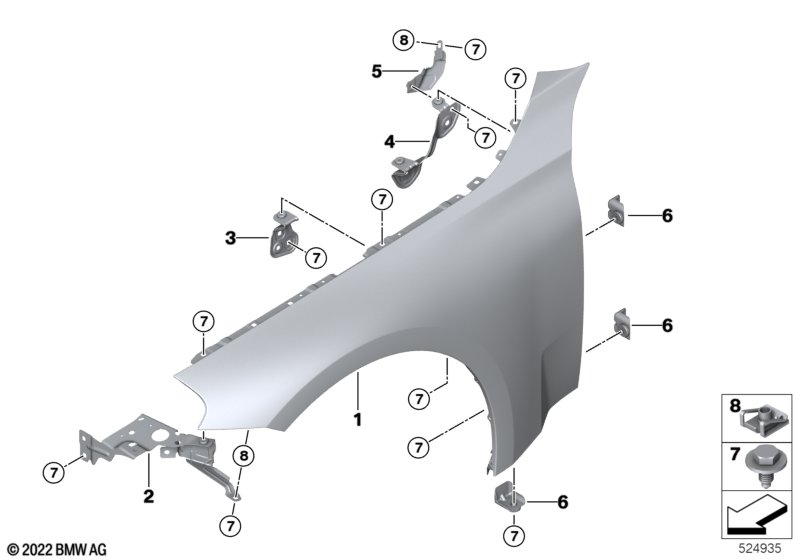 G87 крыло левое переднее