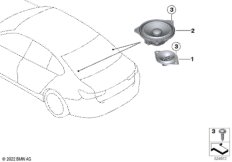 Детали динамика на полке за зад.сиденьем