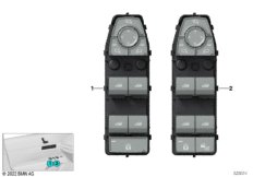 Панель управл.блока перекл. в двери вод.