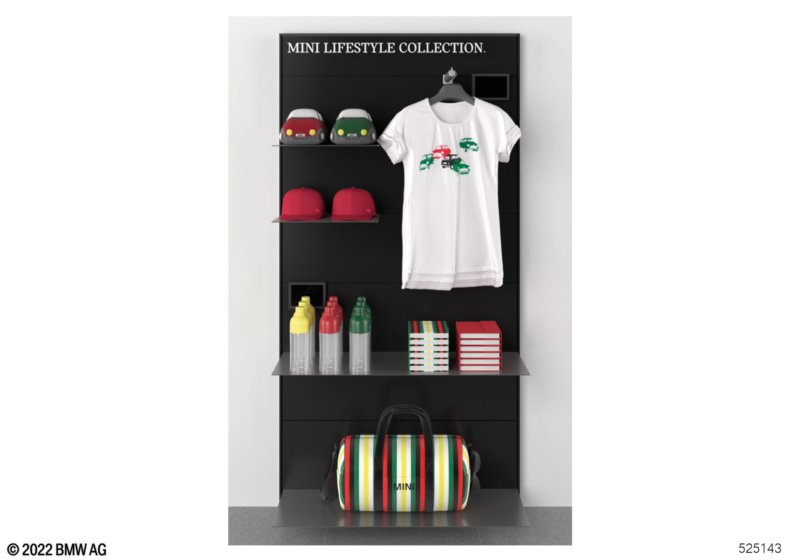 MINI 60 Years стеллаж красный/разноцвет.