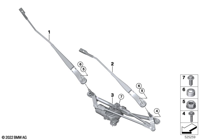 Детали стеклоочистителя