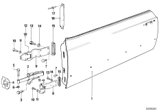 Дверь Пд, петли/ограничитель двери