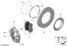 Тормозной диск торм.механ.заднего колеса