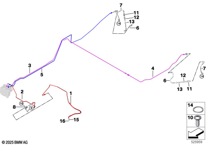 Трубопровод тормозного привода Зд