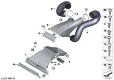 Воздуховод турбонагнет.в решетке радиат.