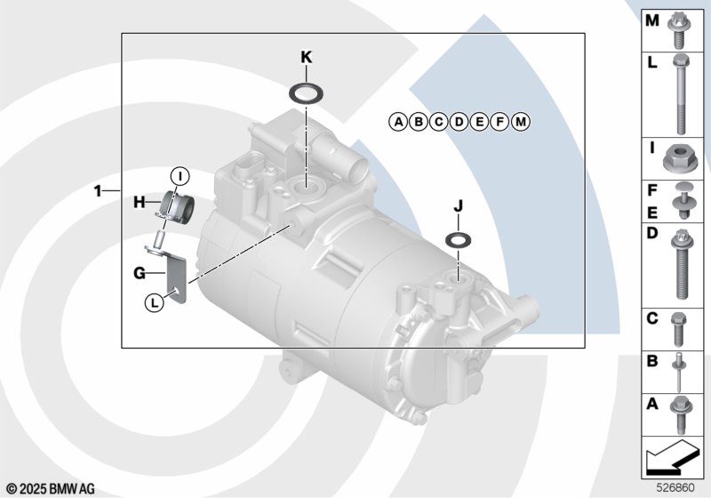 Монт.к-т электрич.компрессора кондицион.
