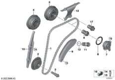 Приводная цепь механ.газораспред. Вх