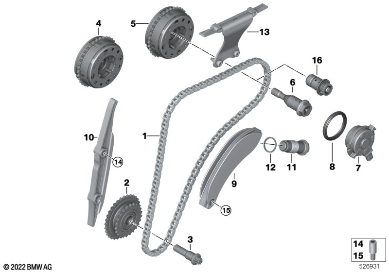 Приводная цепь механ.газораспред. Вх