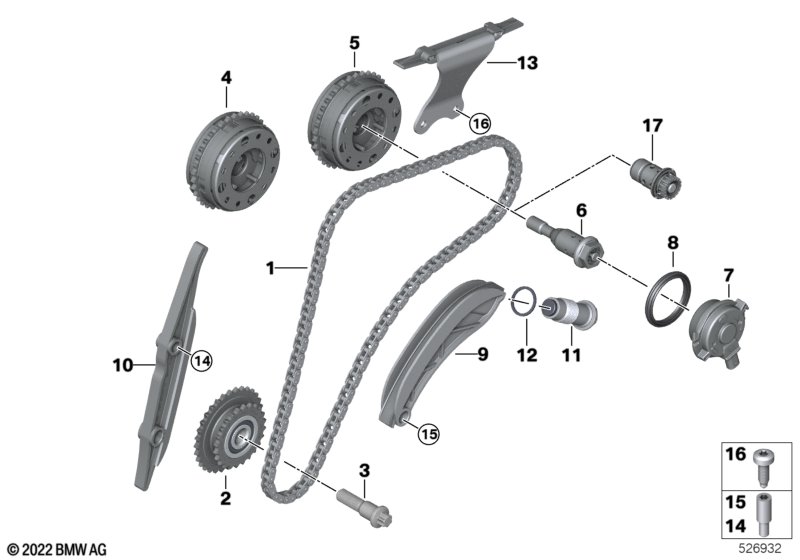 Приводная цепь мех.газораспред.Вх-VANOS