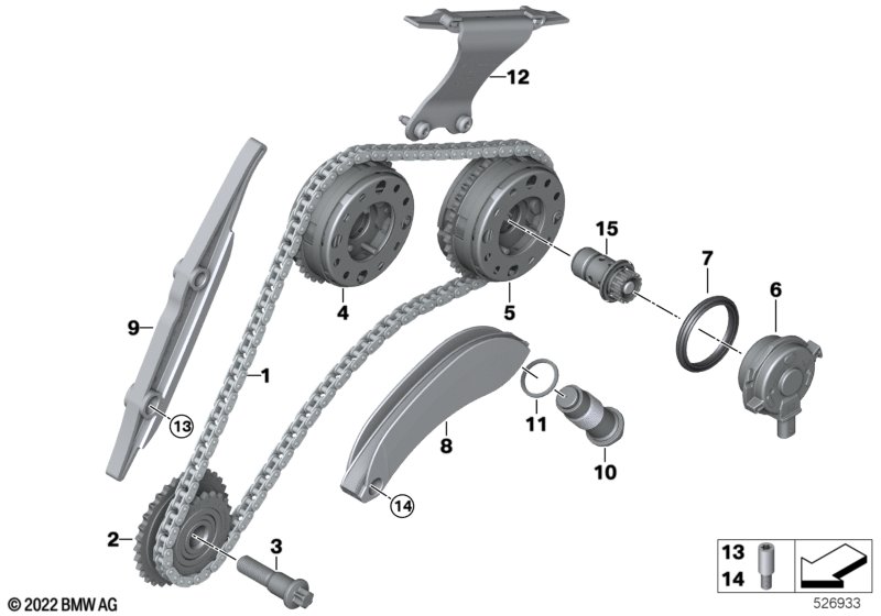 Приводная цепь механ.газораспред. Вх