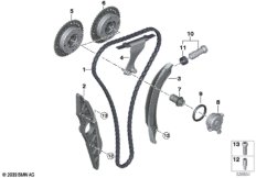 Приводная цепь механ.газораспределения