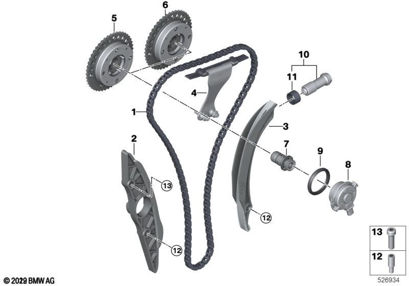 Приводная цепь механ.газораспределения