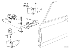 Дверь Пд, петли/ограничитель двери