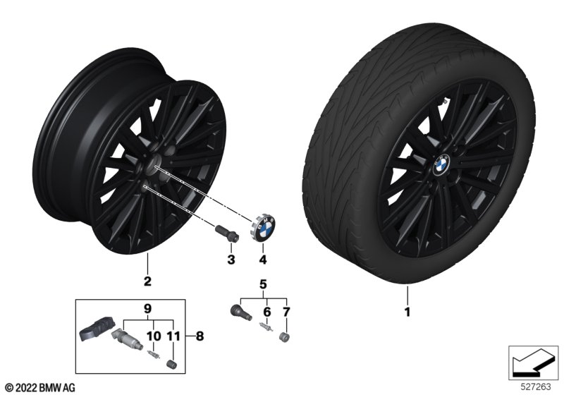 BMW л/с диск V-образн.сп.833 - 17" SZ
