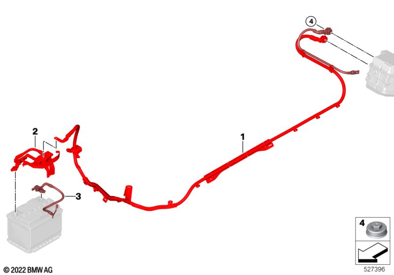 Провод батареи/кабель на массу