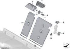 Накладки спинки заднего сиденья