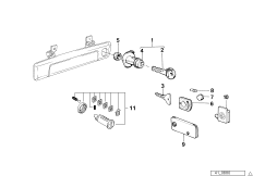 Ручка двери Пд/запорный механизм/ключ